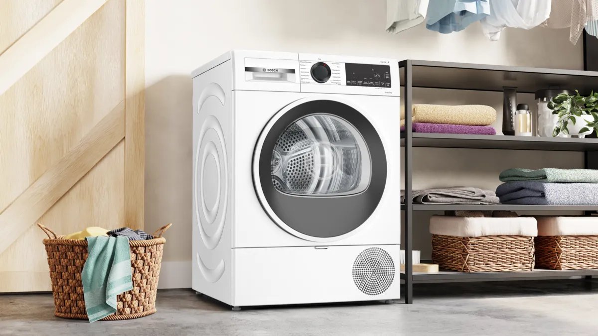 Bosch Home Wqg241001 Serie 6, Secador De Bomba De Calor Blanco/Negro, 60 Cm Wqg241001