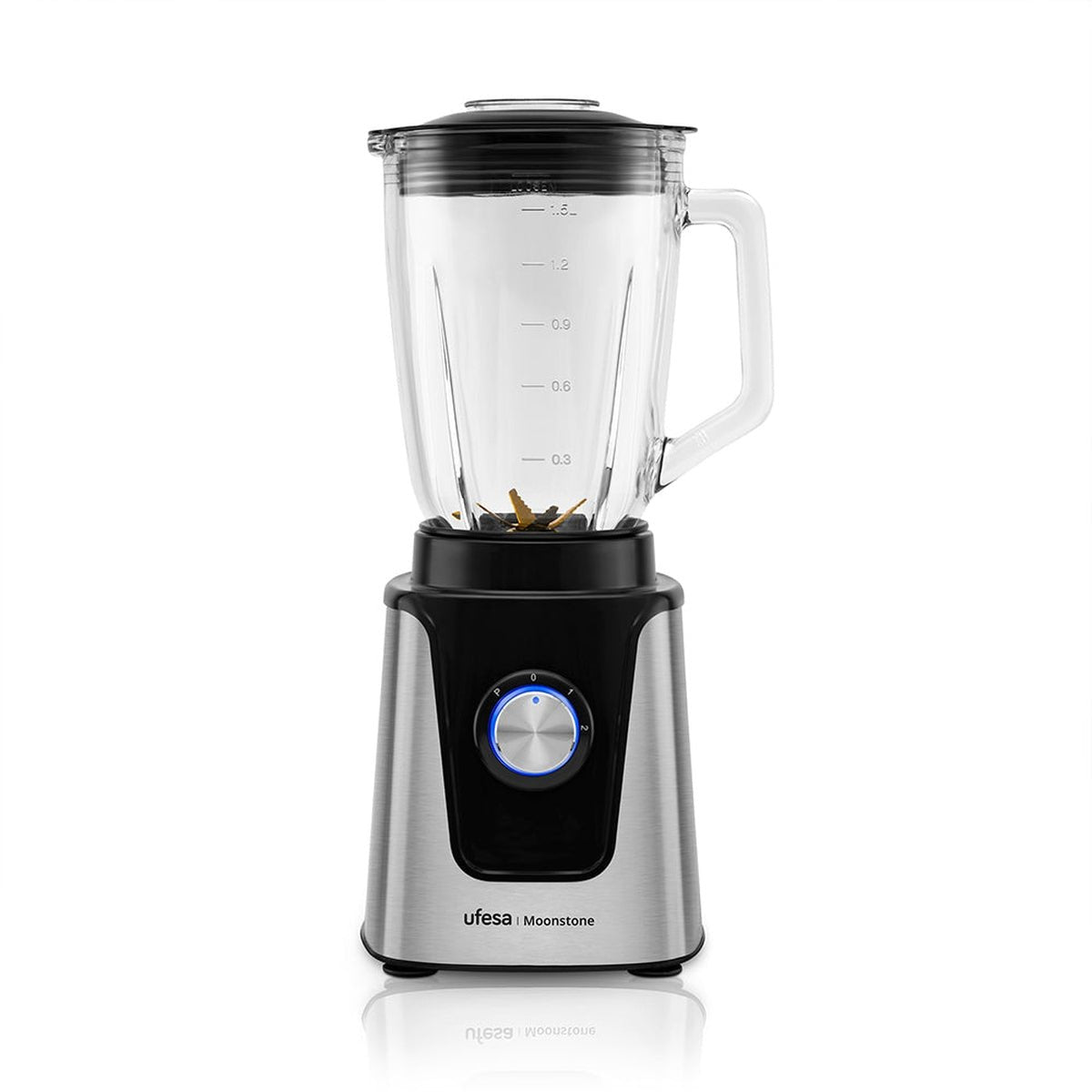 EAN 8422160057601 - Ufesa 70205760 licuadora 1,5 L Batidora de vaso 1500 W Negro, Acero inoxidable imagen 1