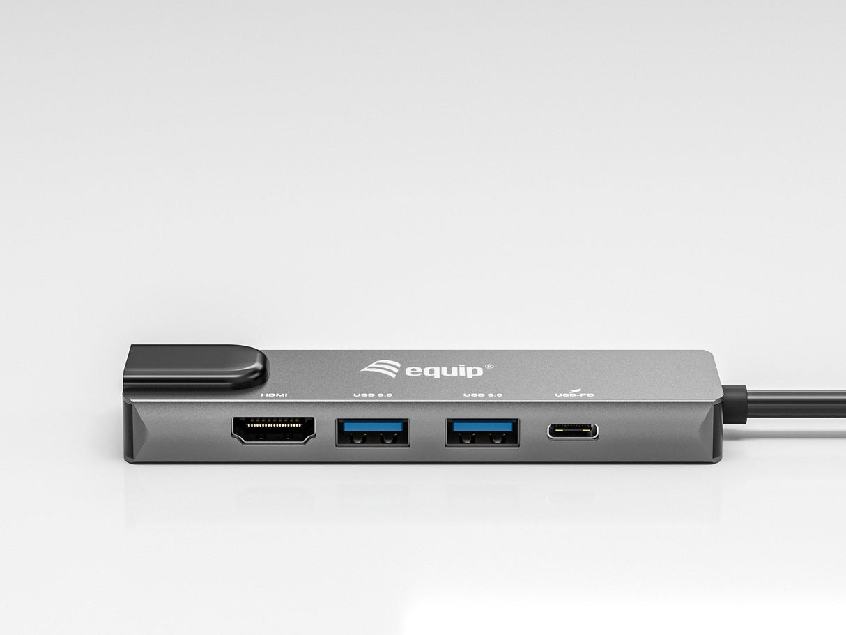 Equip Dock Usb-C->Hdmi, Gigabit Lan, 2xusb3.0, 100wpd 0,25m