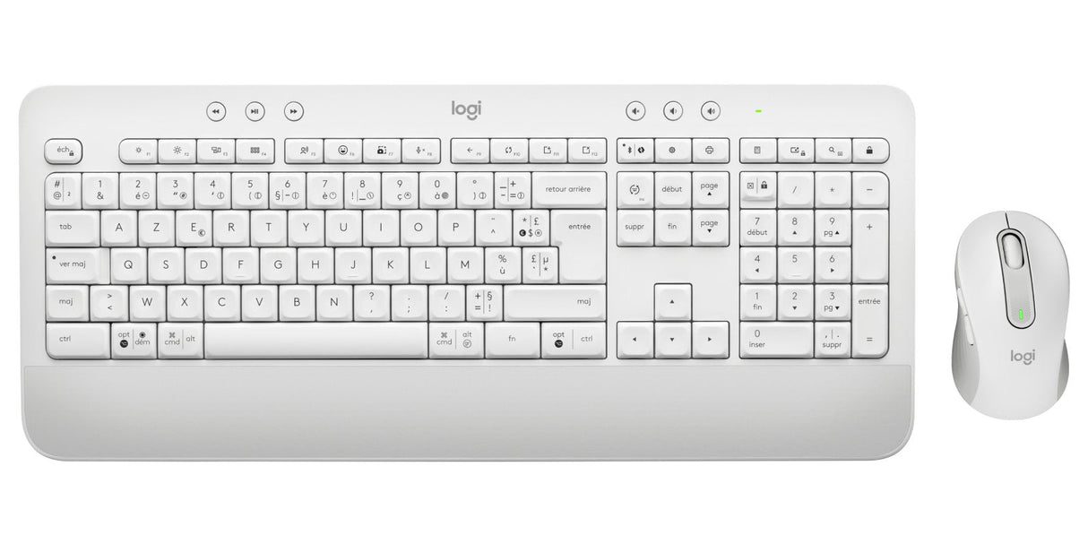 Logitech Signature Mk650 Combo For Business Juego De Teclado Y Ratón Inalámbrico Bluetooth Le Azerty Francés Blanco Hueso