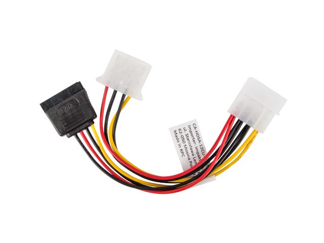 Lanberg Cable Duplicador De Alimentacion Molex Macho A Molex Hembra + Sata Hembra Ca-Hdsa-12cu-0015 15 CentaMetros