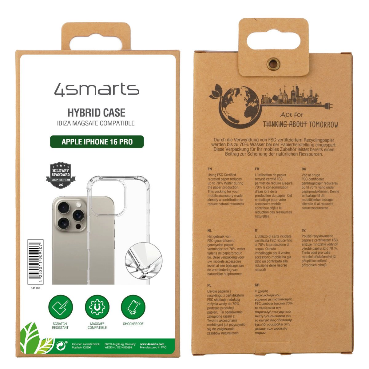 4smarts Hybrid Funda Ibiza Para Apple Iphone 16 Pro Magsafe-Kompatibel