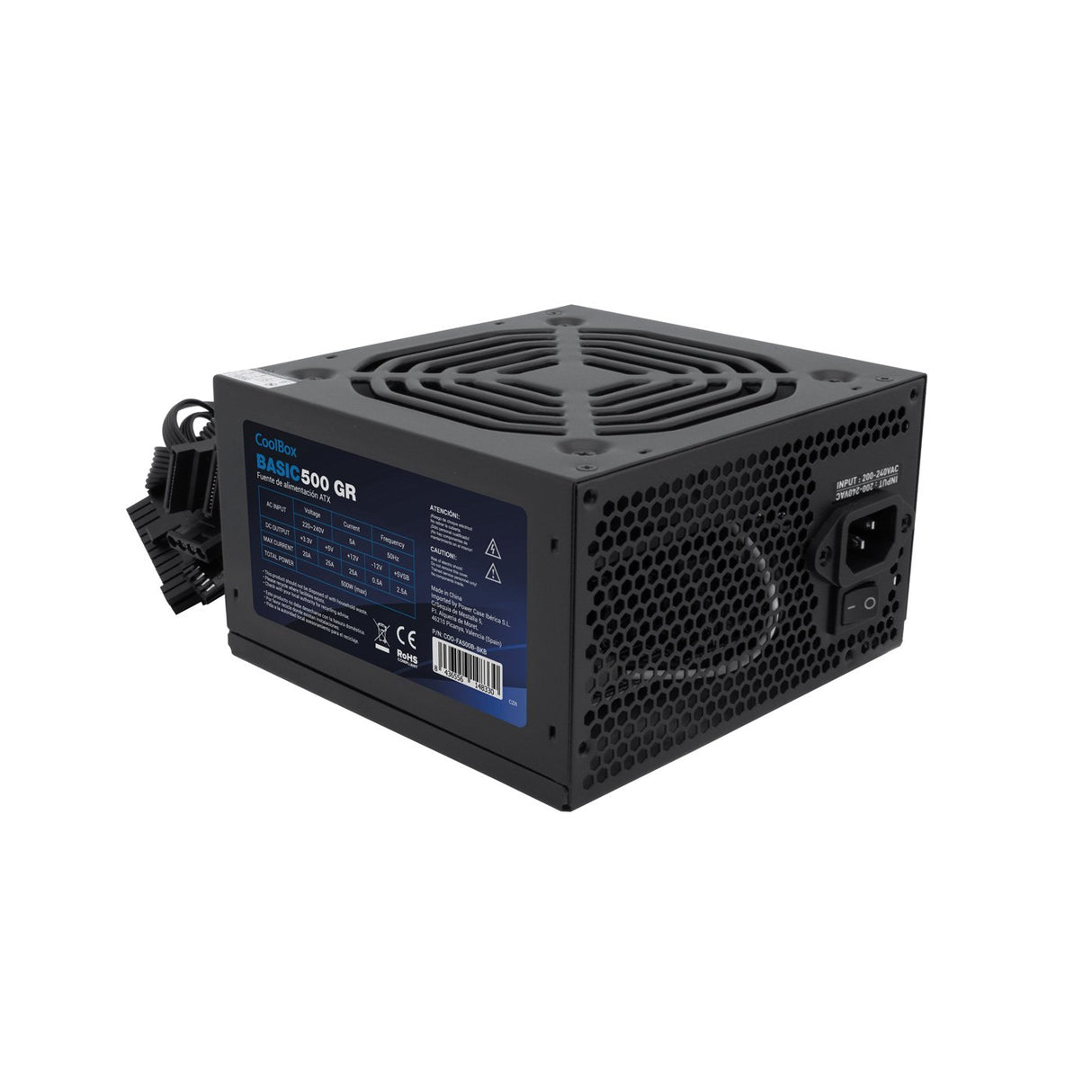 EAN 8436556148330 - CoolBox BASIC 500GR unidad de fuente de alimentación 20+4 pin ATX Negro imagen 3