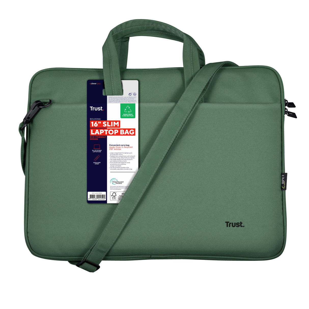 EAN 8713439244502 - Trust Bologna 40,6 cm (16") Maletín Verde imagen 8