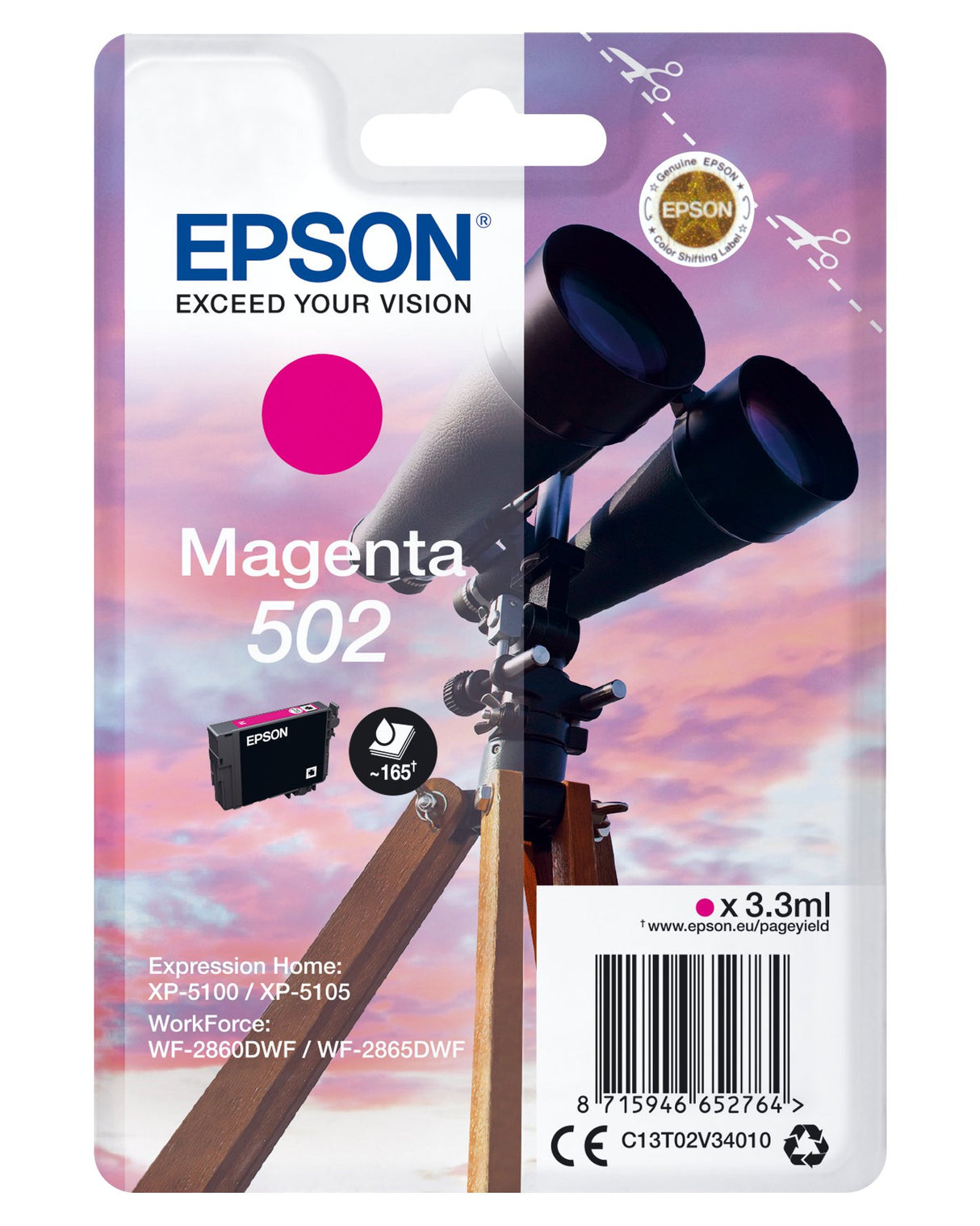 EAN 8715946652771 - Epson 502 cartucho de tinta 1 pieza(s) Original Rendimiento estándar imagen 1