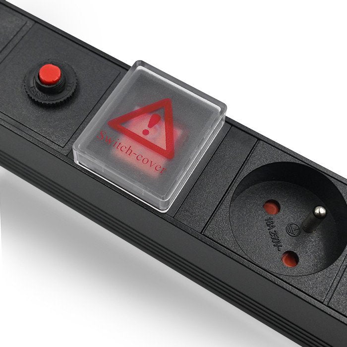 Qoltec Listwa Zasilajaca Antyprzepieciowa Cb Do Szafy Rack 19" 1u 16a Pdu 8xfrench 2m