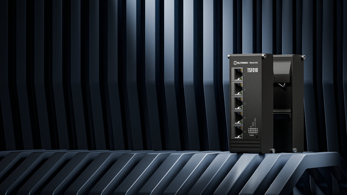 EAN 4779051841356 - Teltonika NETWORKS TSF010 Flat Ethernet Switch No administrado Fast Ethernet (10/100) Carril DIN Negro imagen 9