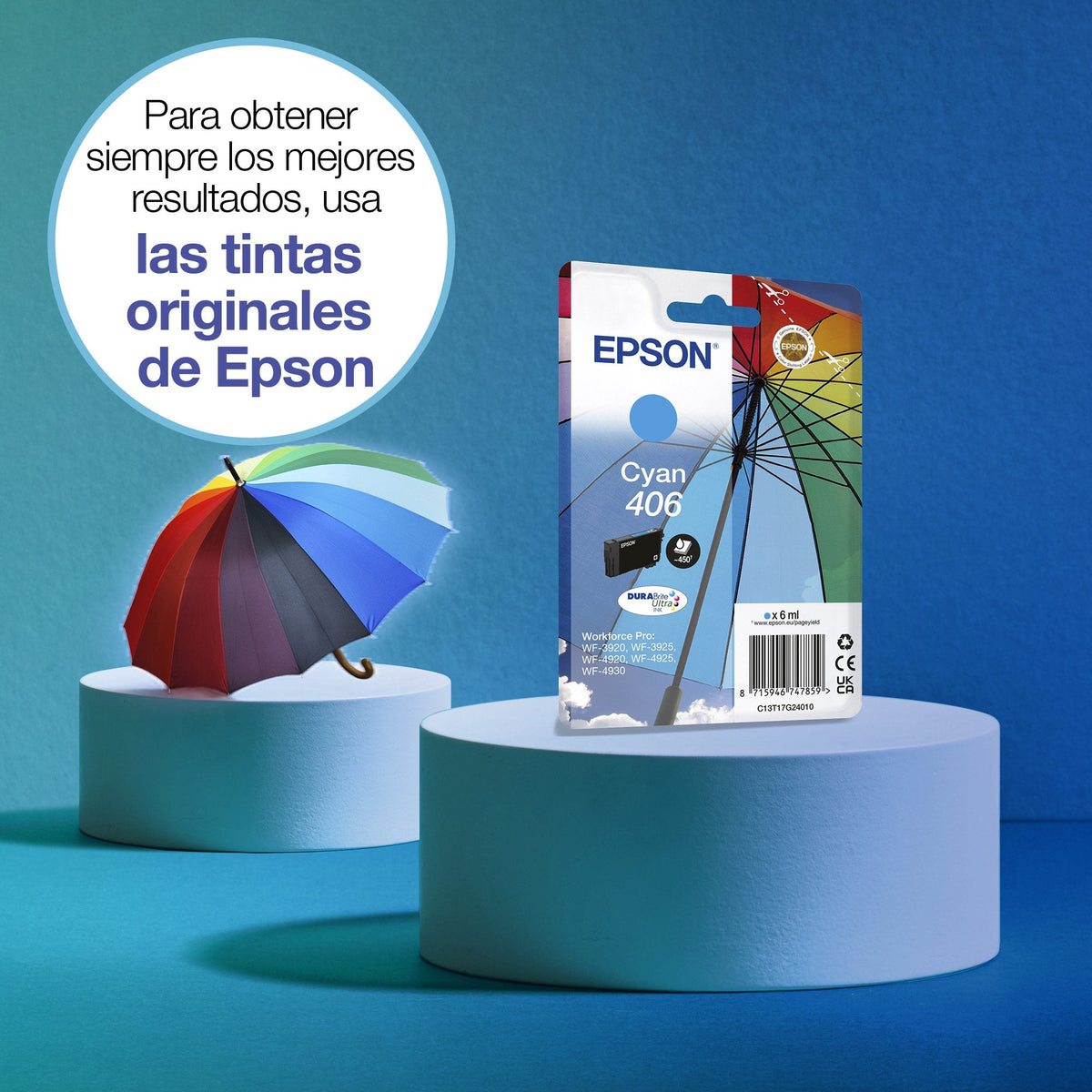 Epson Singlepack Cyan 406 Durabrite Ultra Ink