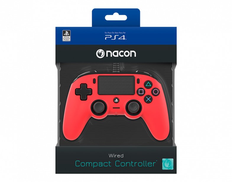Nacon Gamepad Ps4 Rojo Ps4ofcpadred