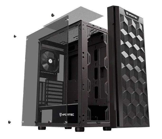 EAN 8435443721724 - Nfortec NF-CS-AZIR-B carcasa de ordenador Torre Negro imagen 4
