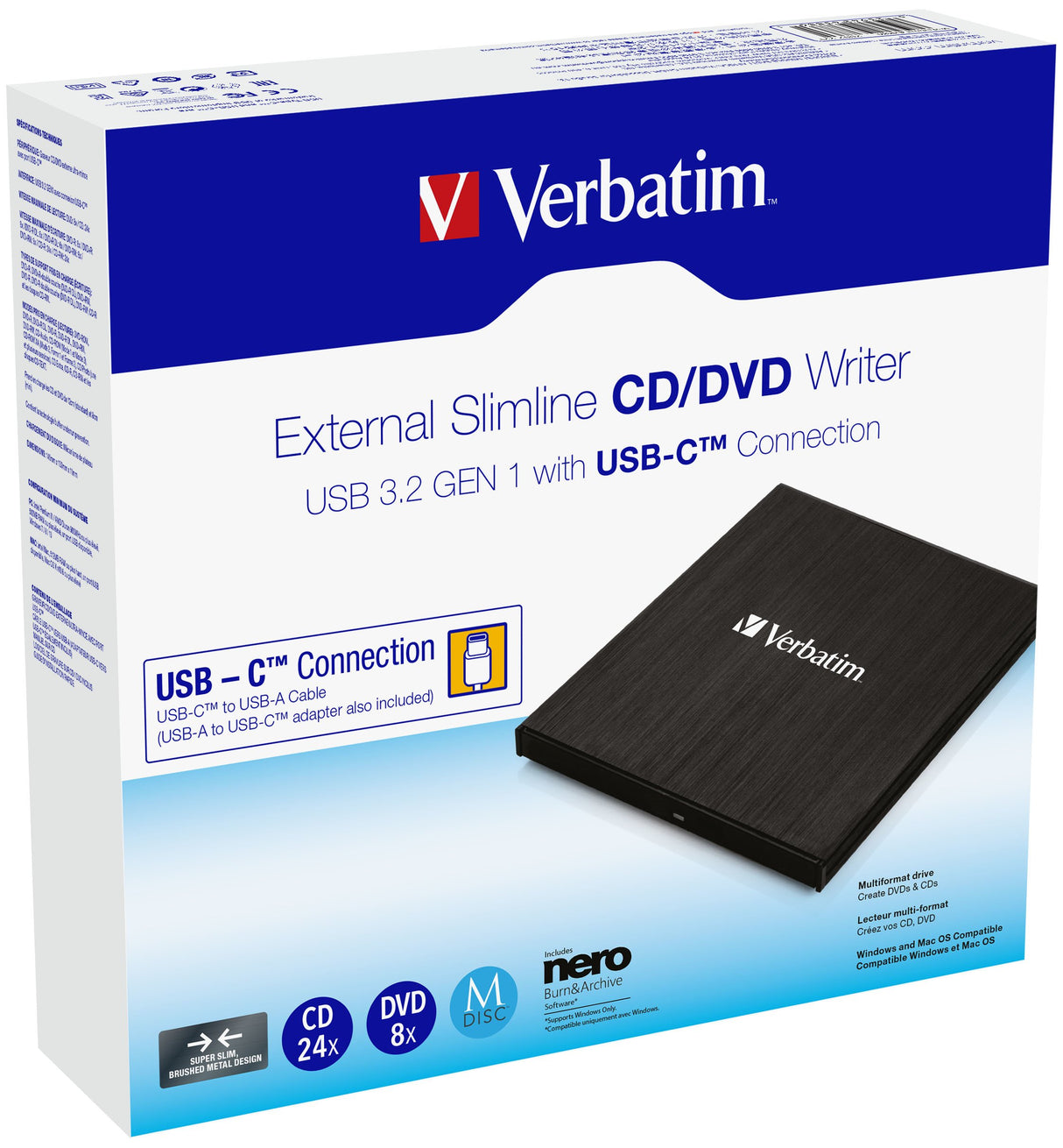 EAN 0023942438861 - Verbatim 43886 unidad de disco óptico DVD±RW Negro imagen 7