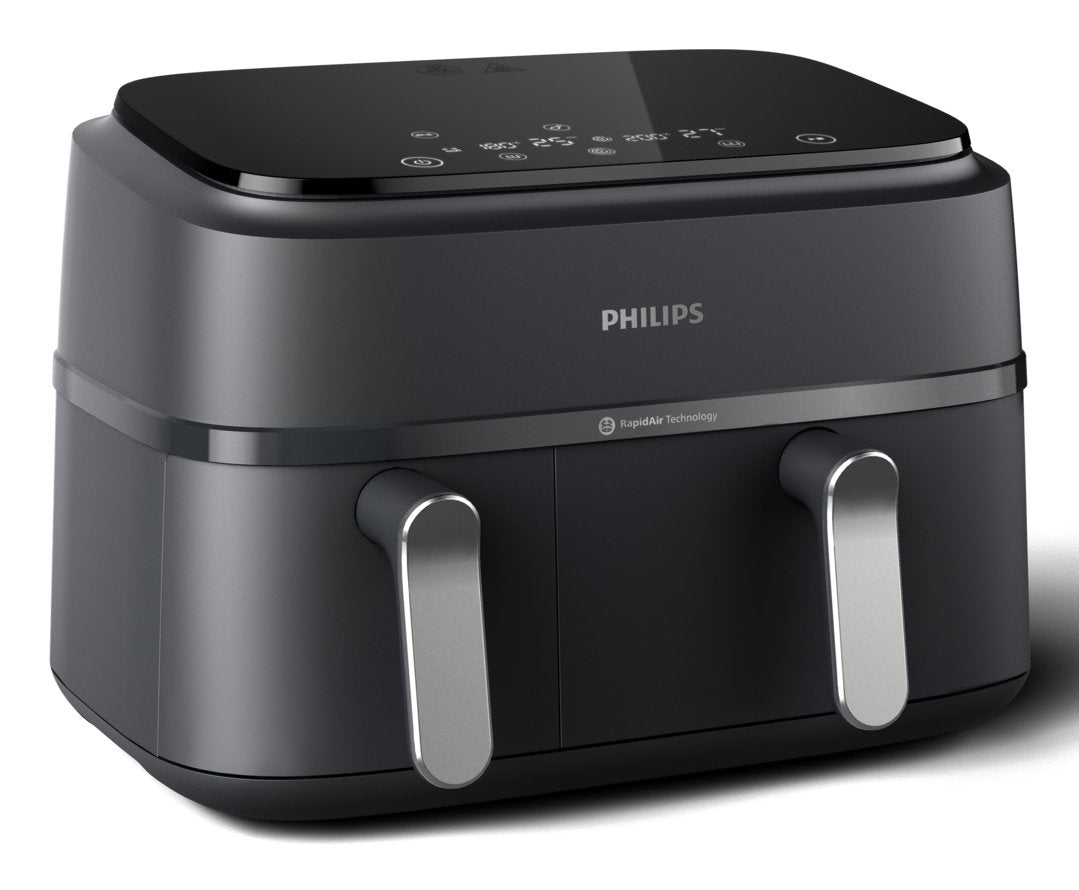 EAN 8720389033001 - Philips 3000 series NA351/00 freidora Doble 9 L Independiente 2750 W Freidora de aire caliente Gris imagen 1