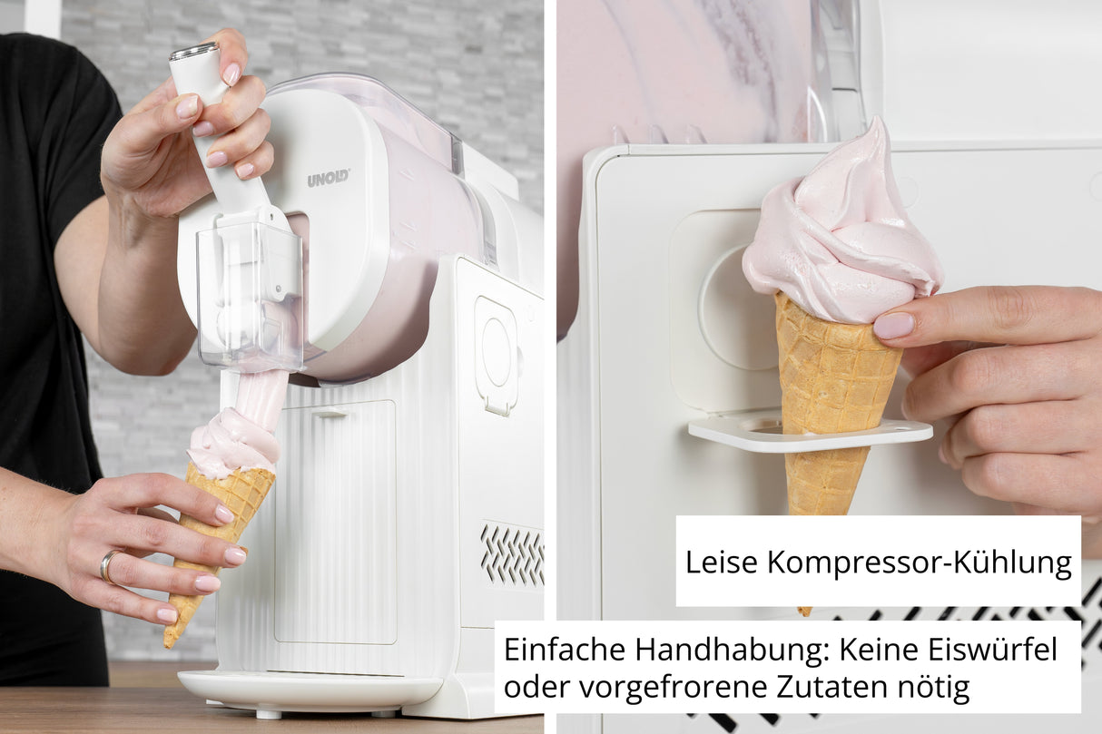 Unold 48965 Sofia Schwarz 2in1 Slush- & Softeismaschine