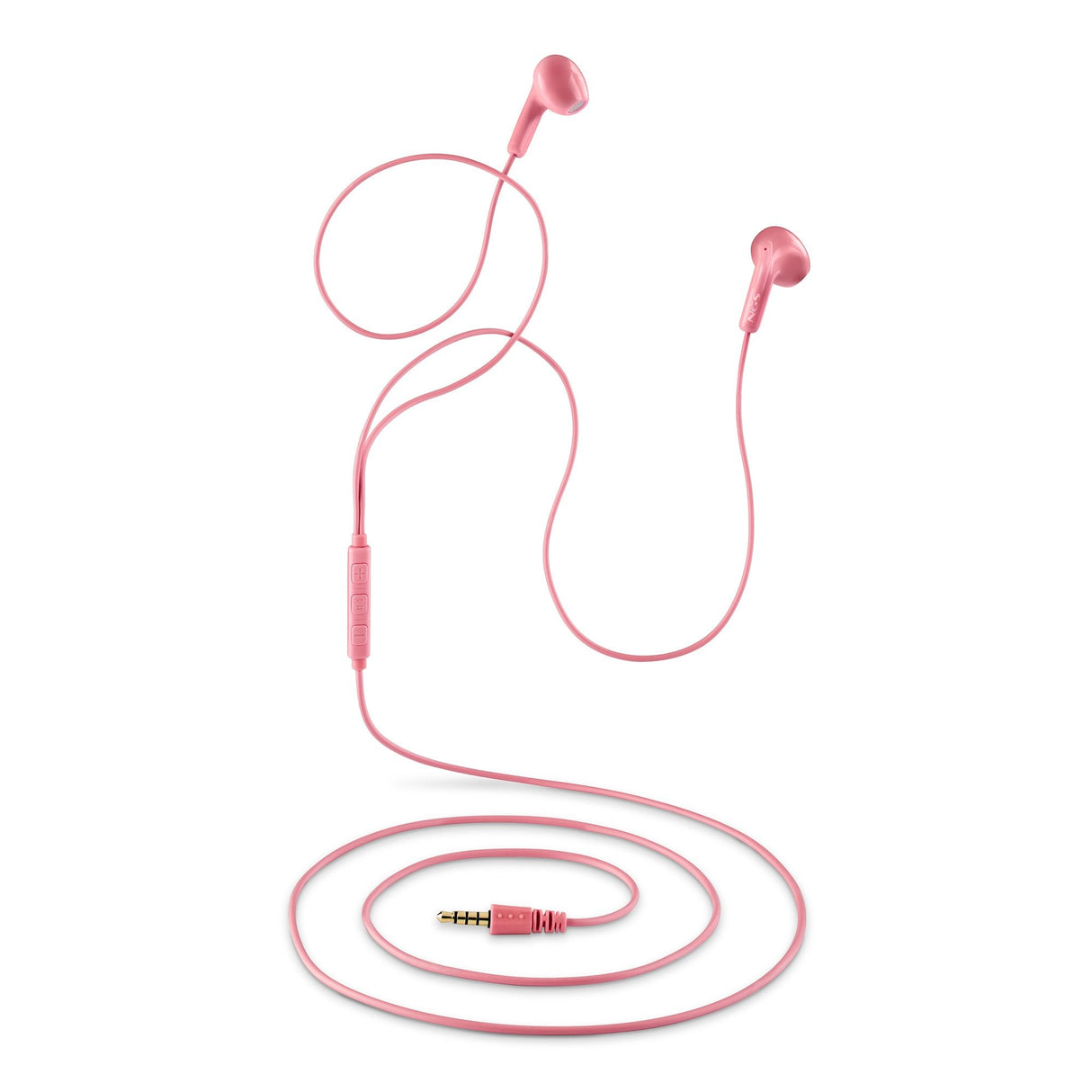 Auriculares Intrauditivos Ngs Cross Flip Con Micrófono Jack 3.5 Rosas