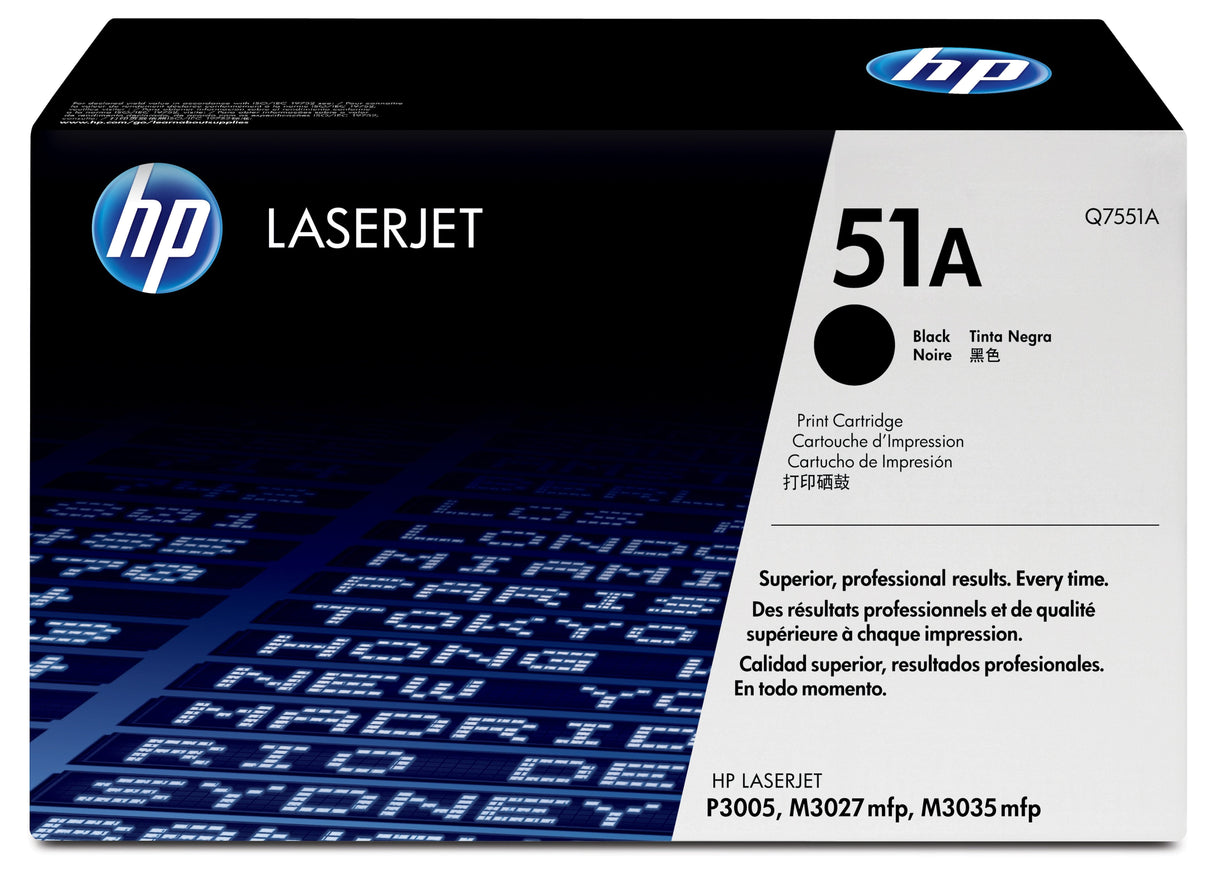 EAN 0882780389052 - HP 51A Black Original LaserJet Toner Cartridge cartucho de tóner 1 pieza(s) imagen 1