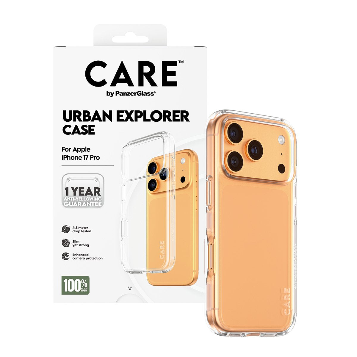 Panzerglass Care Flagship Case Transp. Urban Explorer Clear Frame Iphone 17 Pro