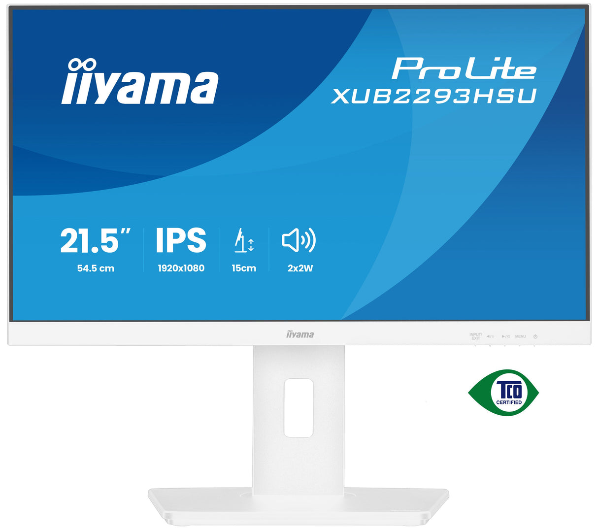 EAN 4948570126910 - iiyama ProLite XUB2293HSU-W7 pantalla para PC 54,6 cm (21.5") 1920 x 1080 Pixeles Full HD LED Blanco imagen 2