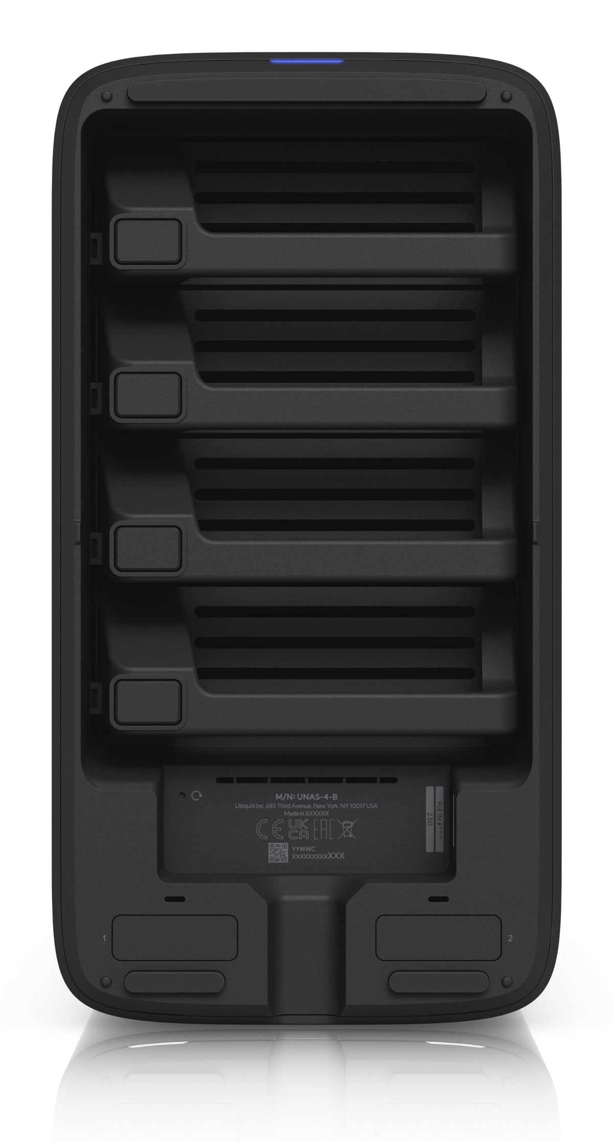 Ubiquiti Unas-4-B Unifi Nas 4x 3.5" Hdd Bays, 2.5gbe, Usb-C, Poe++ Adapter