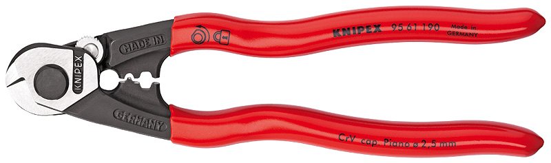 Alicates De Corte Knipex Tijeras Para Cable De Acero 95 61 190, 9561190