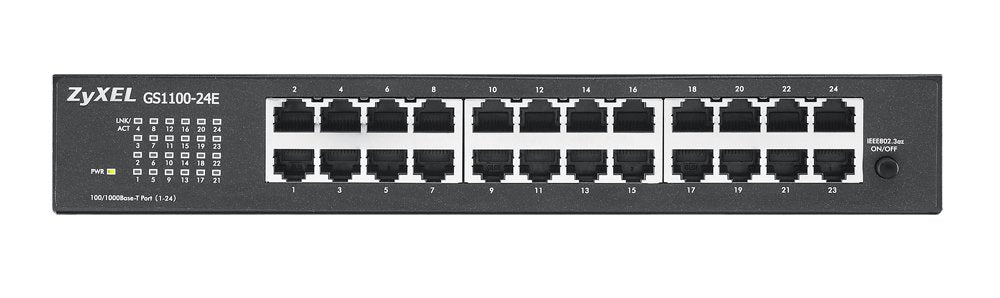 EAN 0760559121044 - Zyxel GS1100-24E switch No administrado Gigabit Ethernet (10/100/1000) Negro imagen 3