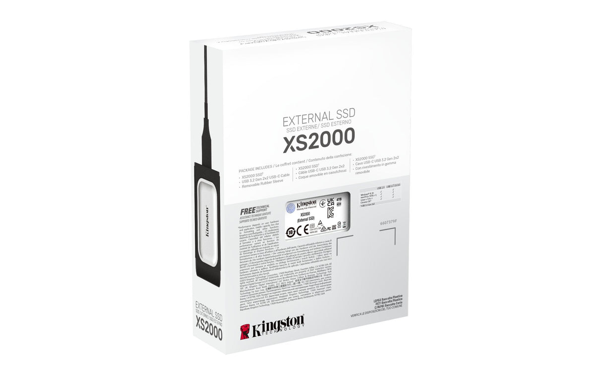EAN 0740617327328 - Kingston Technology XS2000 4 TB USB Tipo C 3.2 Gen 2 (3.1 Gen 2) Negro, Plata imagen 7