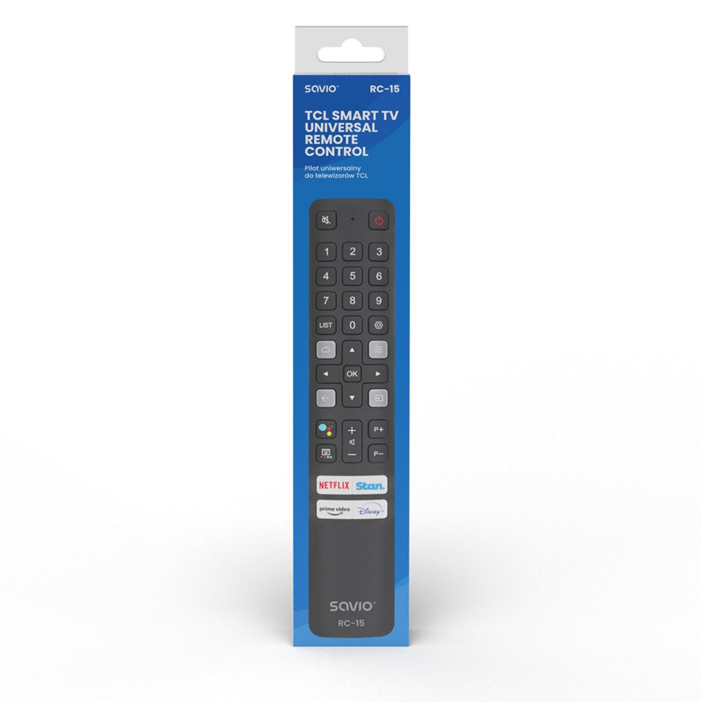 EAN 5901986048008 - Savio RC-15 universal remote control/replacement for TCL SMART TV mando a distancia IR inalámbrico Botone imagen 2