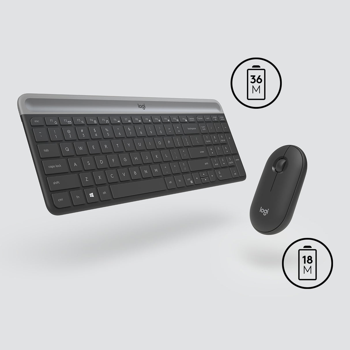 EAN 5099206086609 - Logitech 920-009204 teclado Ratón incluido Universal RF inalámbrico QWERTY Internacional de EE.UU. Grafit imagen 5