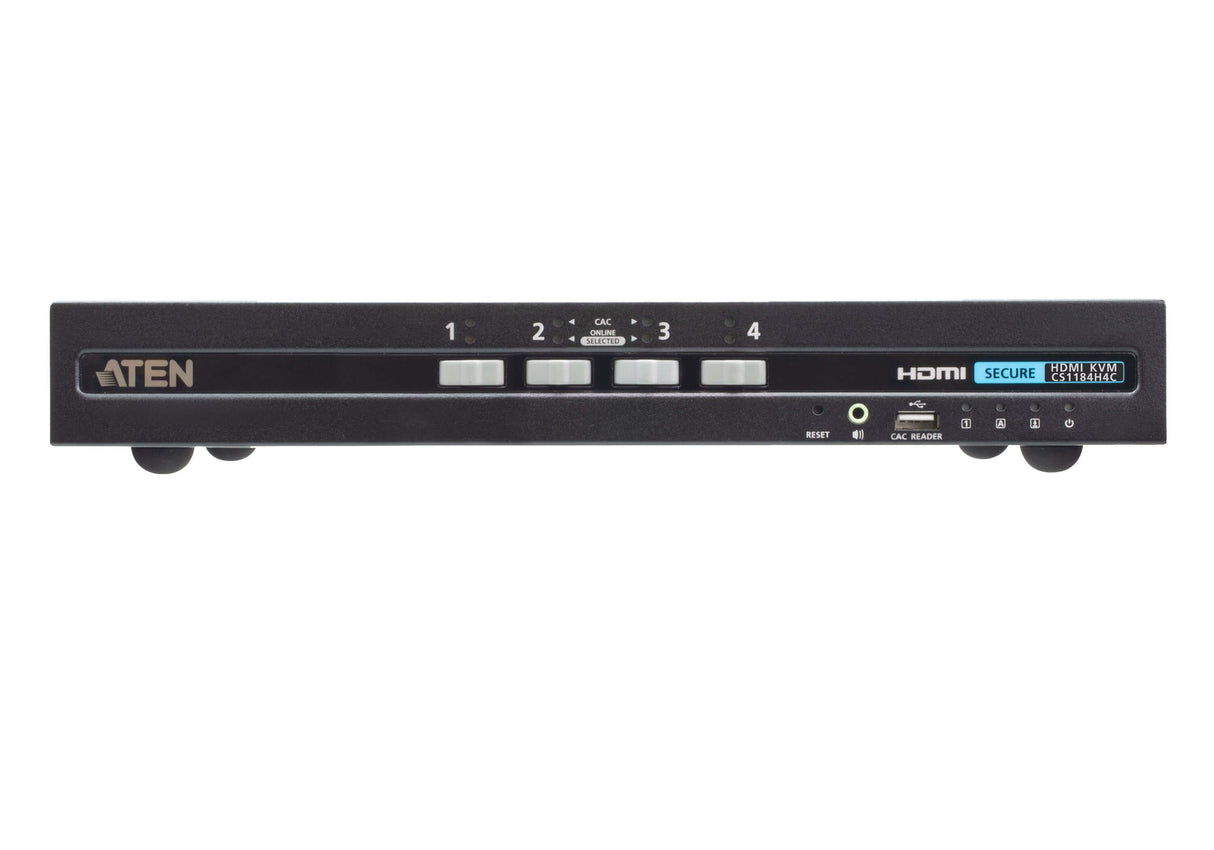 4-Port Usb - 4k Hdmi Secure Kvm Switch With Card Reader