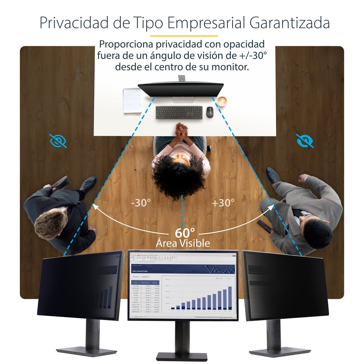 Filtro De Privacidad Startech.Com 16:9 Para Monitor De 27" Ángulo De Visión De +/- 30° - Brillante