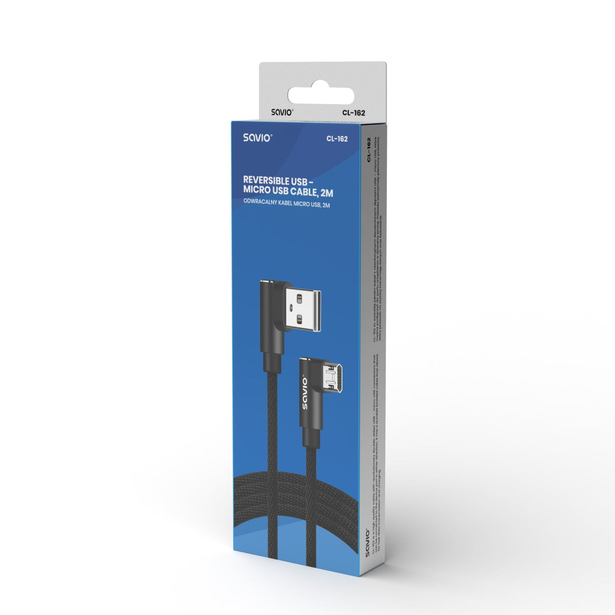 EAN 5901986047049 - Savio CL-162 cable USB 2 m Micro-USB A USB A 0,48 Gbit/s Negro imagen 3
