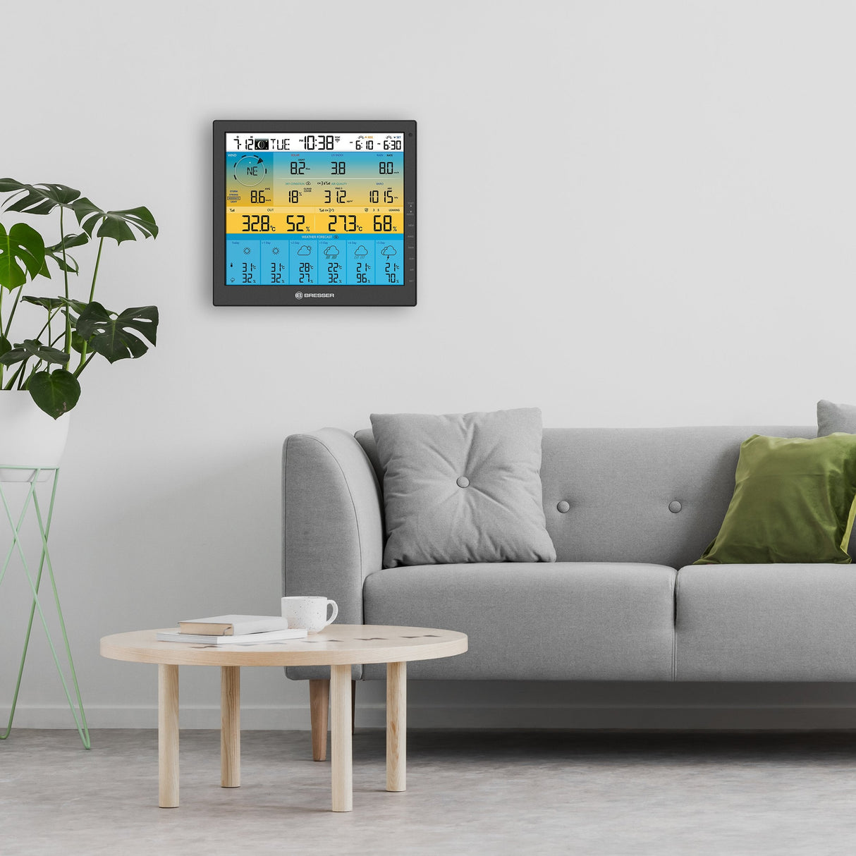 Bresser Optics 7003220 Estación Meteorológica Digital Negro Lcd Batería/Solar Wifi