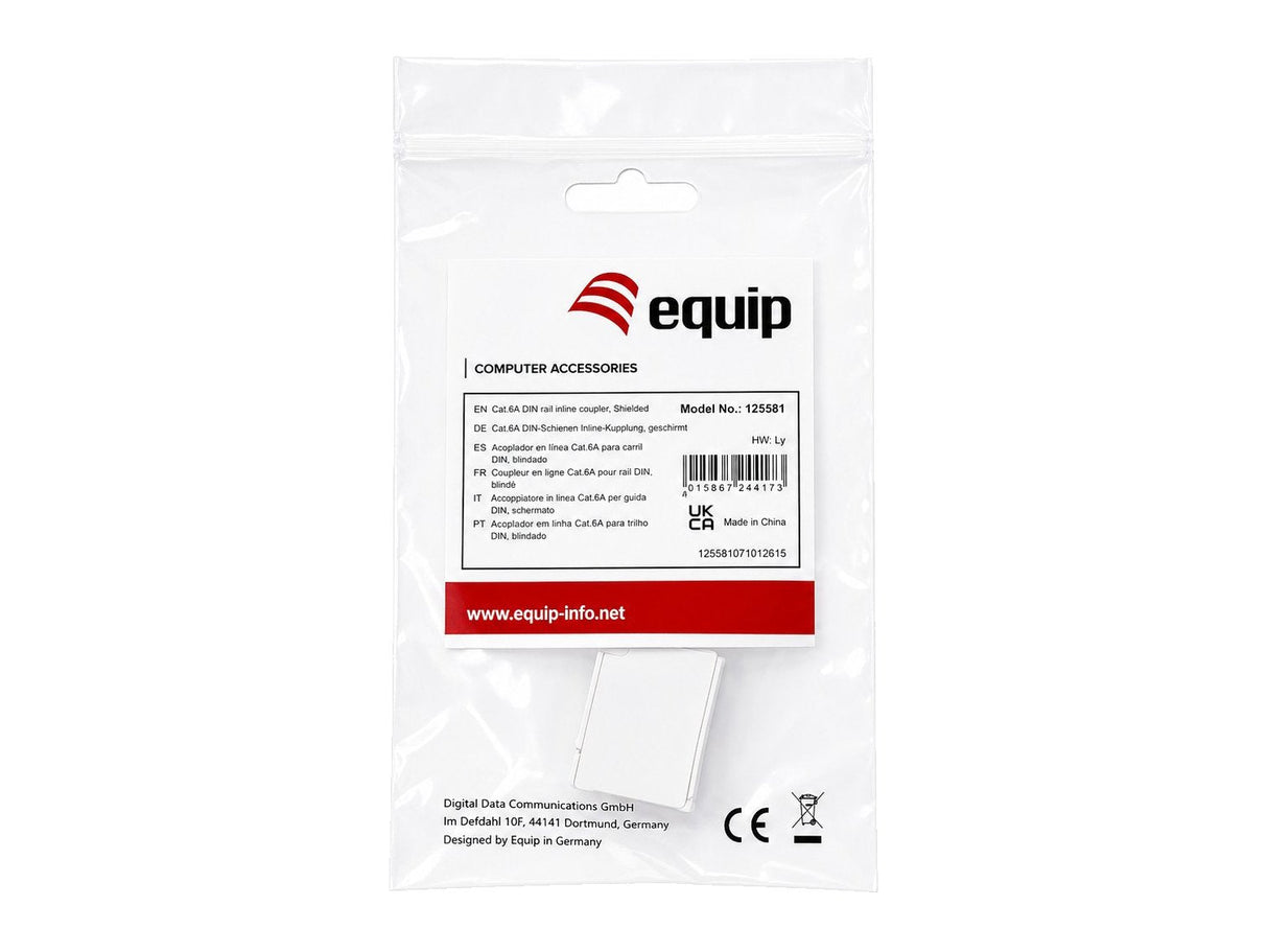Equip Keymone-Koppler Geschirmt Cat6a 1xrj45 Din Gr