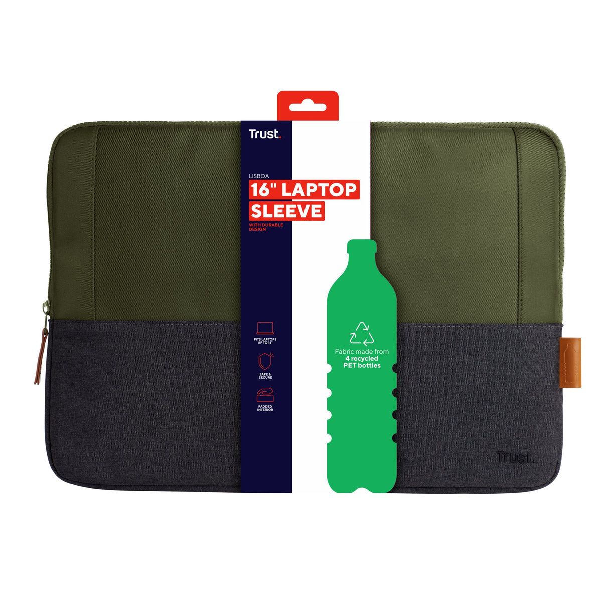 EAN 8713439252477 - Trust Lisboa 40,6 cm (16") Funda Verde imagen 4