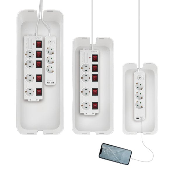 Logilink Kab0078 Organizador De Cables Universal Caja De Cables Blanco 3 Pieza(S)