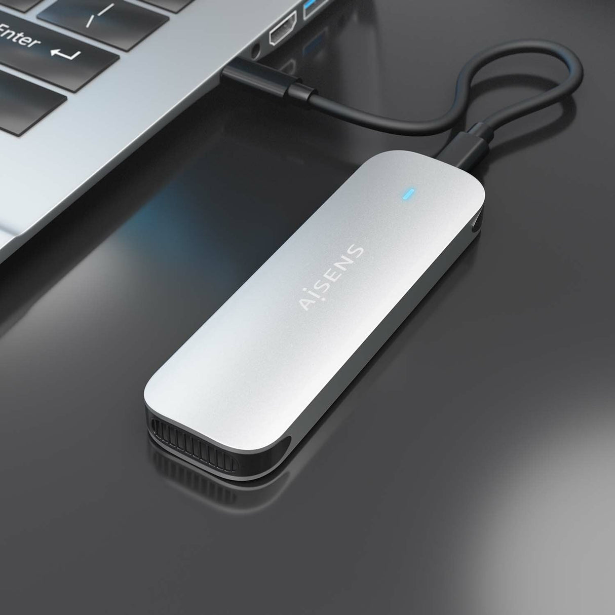 Aisens Caja Externa Para Disco Ssd M.2 Nvme Usb 3.2 Sin Tornillos Asm2-025sl