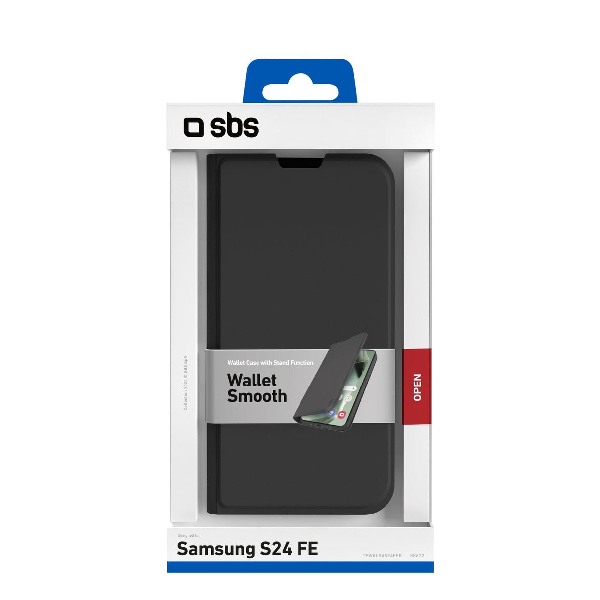 Sbs Wallet Stand Galaxy S24 Fe Schwarz