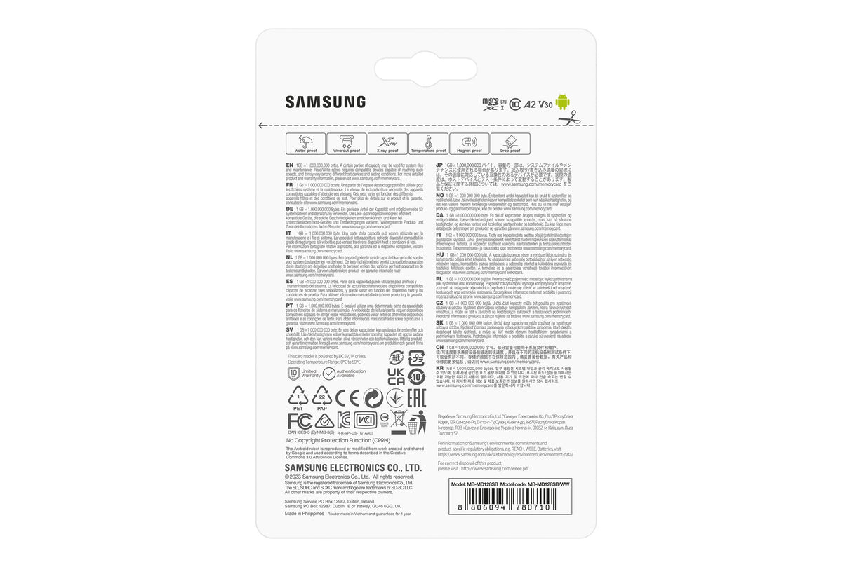 Samsung Pro Plus Microsd 128gb Up To 180mb S Read And 130mb S Write Speed With Class 10 4k Uhd Incl. Card Reader 2023