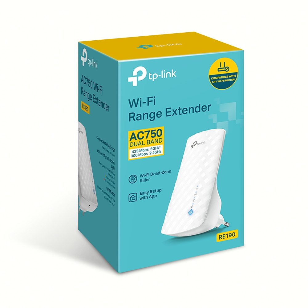EAN 6935364089665 - TP-Link RE190 ampliador de red Repetidor de red Blanco imagen 5