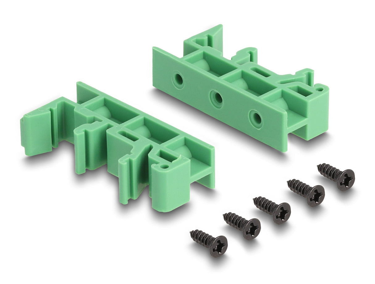 Delock 66994 Rj45 2 X Hembra A 2 X Bloque De Terminales Con Pulsador Para Carril Din