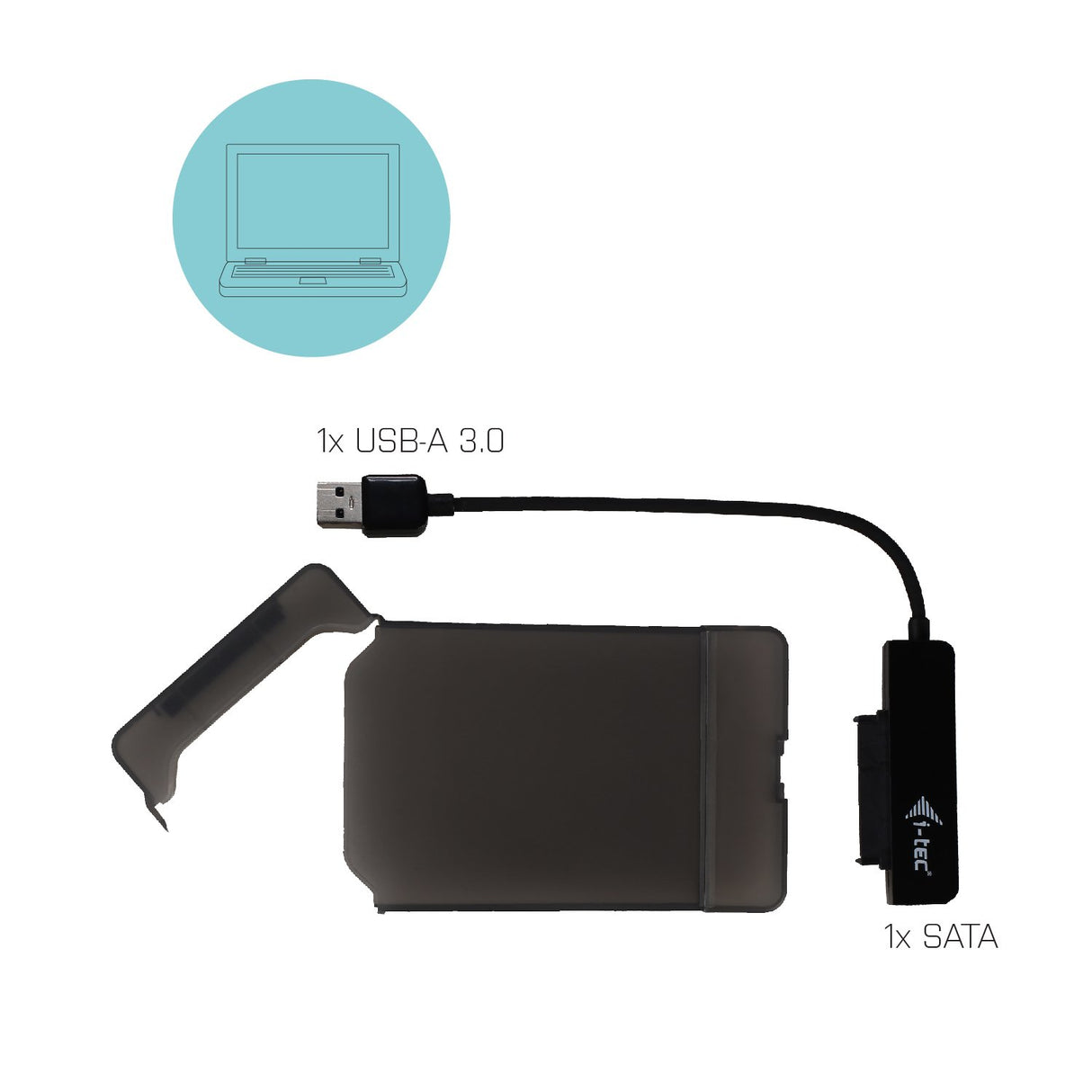 EAN 8595611701153 - i-tec MYSAFEU313 caja para disco duro externo Carcasa de disco duro/SSD Negro 2.5" imagen 6