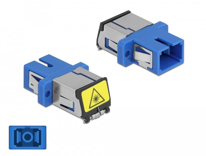 Lwl Kupplung Mit Laserschutzklappe Sc Simplex Buchse Zu Sc Simplex Buchse Singlemode Blau