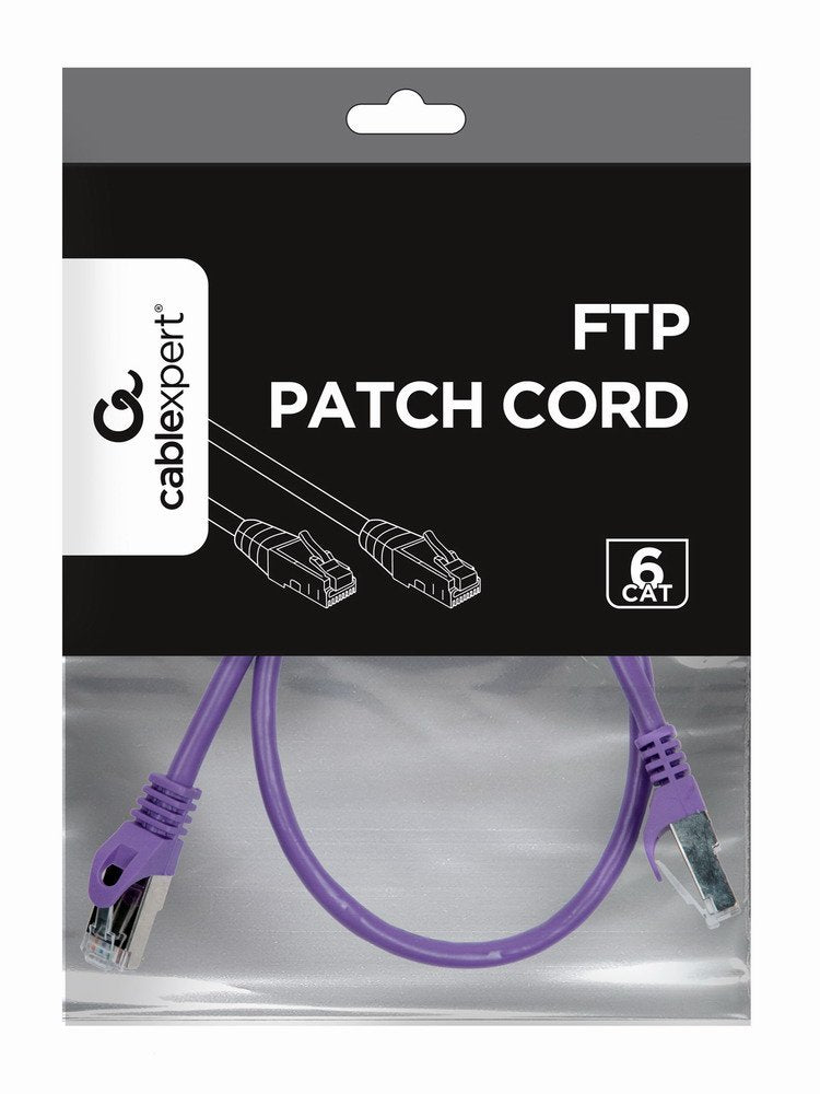 EAN 8716309078030 - Gembird RJ45/RJ45 Cat6 0.5m cable de red Púrpura 0,5 m F/UTP (FTP) imagen 4