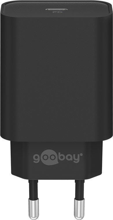Cargador  45w Usb 1 Puert. Usb-C Negro Pd Salida Lateral Goobay