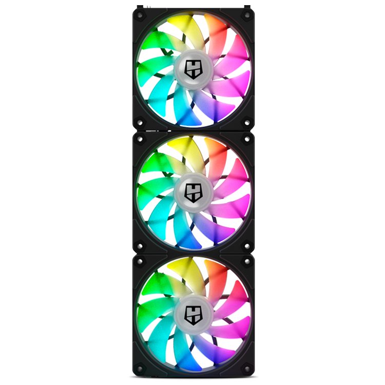 Ventilador Caja Nox Hummer Easylink Argb Fans Kit Negros