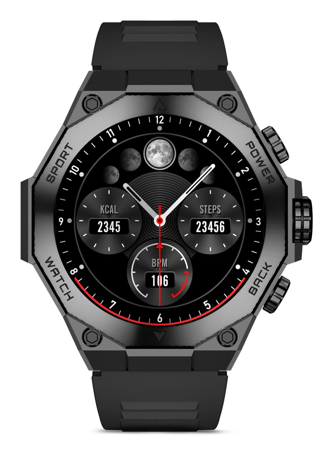 Ksix Smartwatch Titanium - Ritmo Cardiaco - Control De Sueño - Color Negro