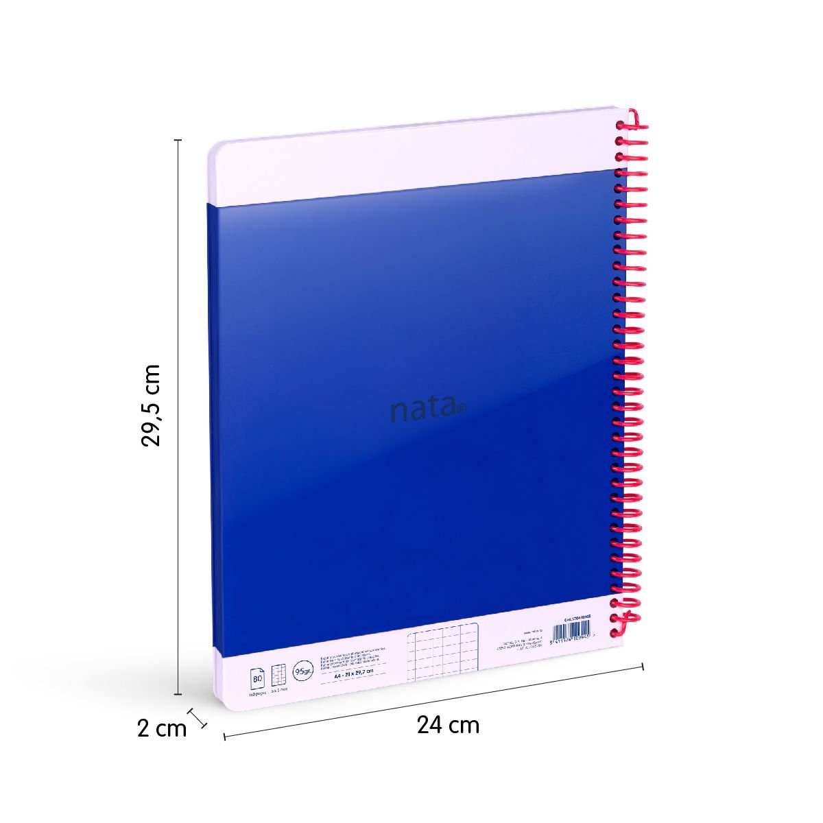 EAN 8411574109945 - Milan 57043E80B cuaderno y block A4 80 hojas Azul imagen 2