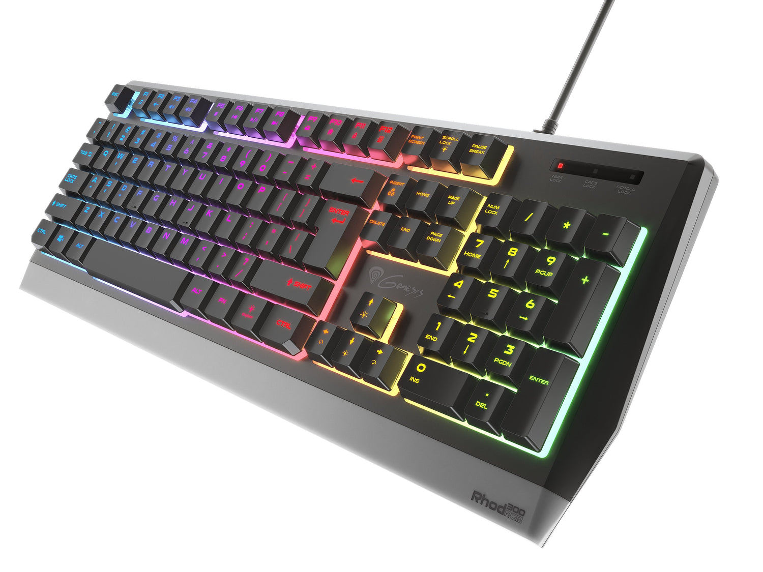 Teclado Gaming Genesis Rhod 300 Rgb Retroiluminado Español