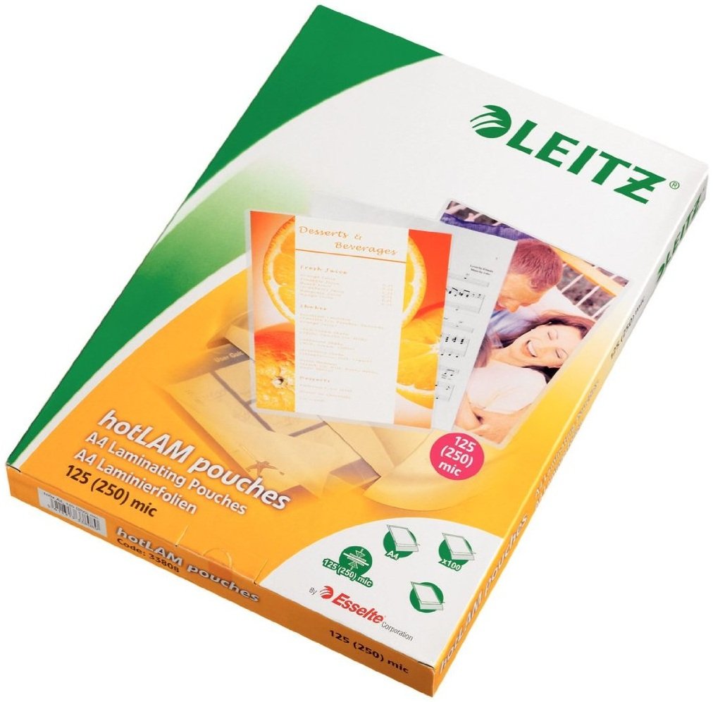 Esselte Leitz 125 Mikron - Clear Glossy - 216 X 303