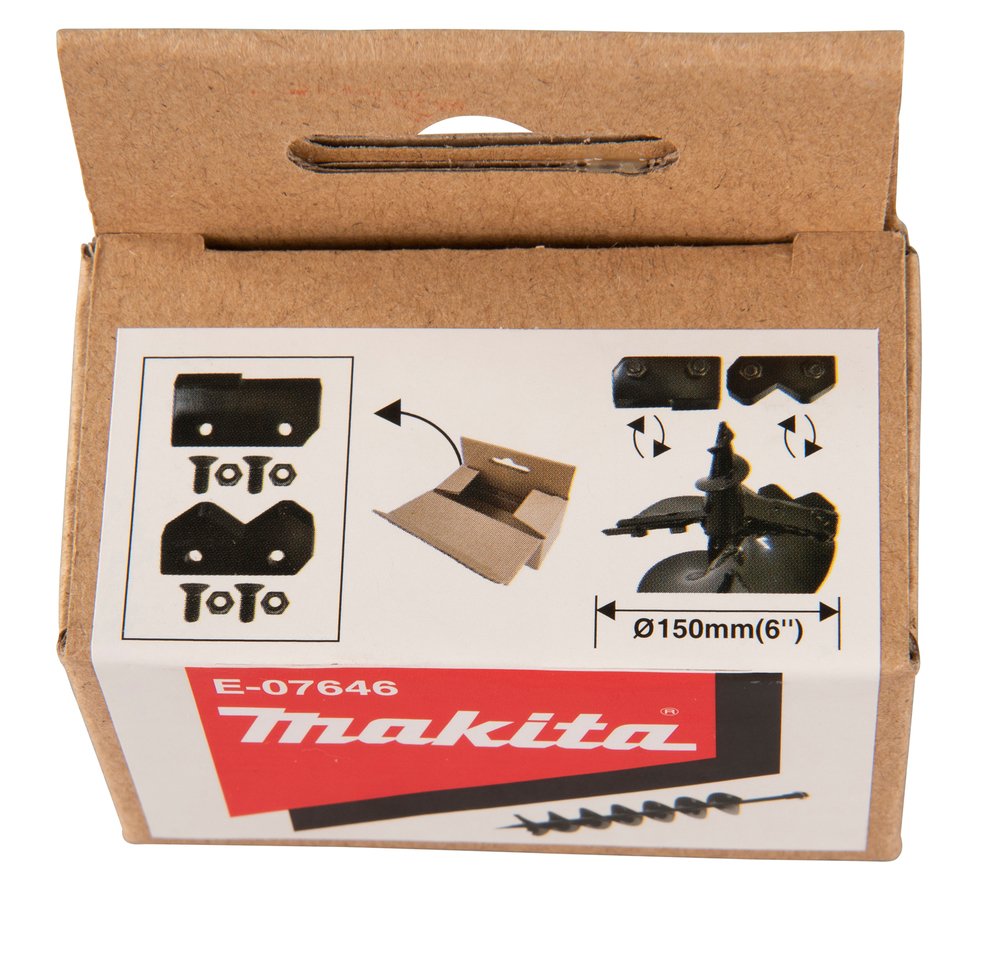 Cuchilla De Repuesto Makita Para Taladro De Tierra Ø 150mm 2 Piezas (Plana + Puntiaguda) E-07646