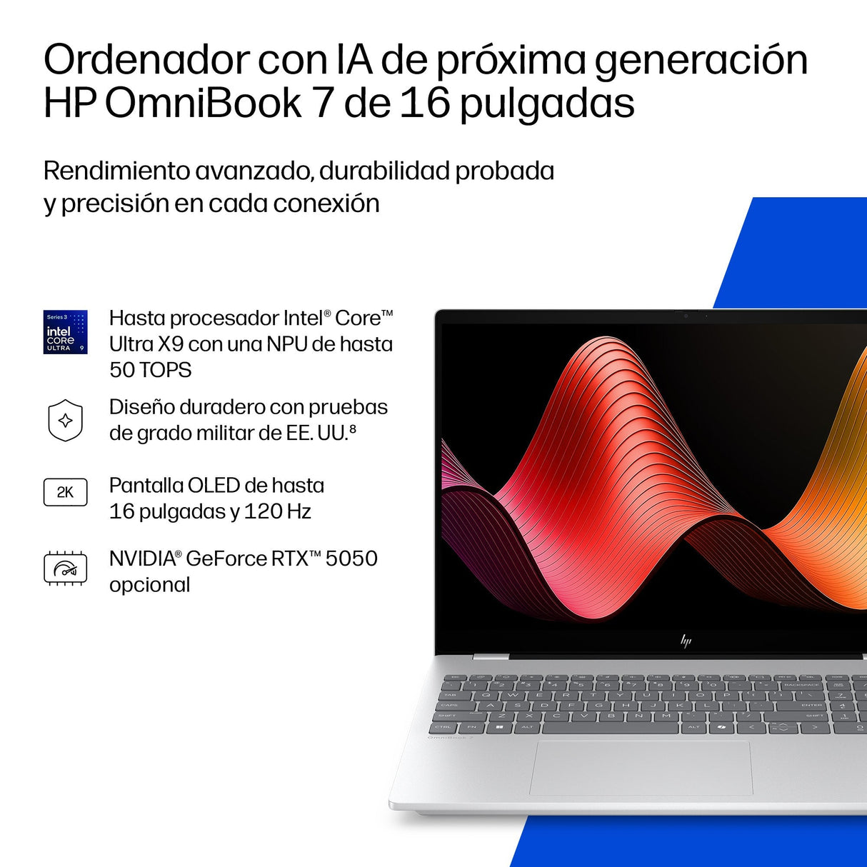 EAN 199896326469 - HP OmniBook 7 Laptop Next Gen AI 16-bh0007ns Copilot+ PC Intel Core Ultra 7 356H Portátil 40,6 cm (16") Pa imagen 4
